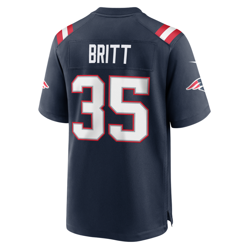 K.J. Britt New England Patriots Navy Team Game Jersey