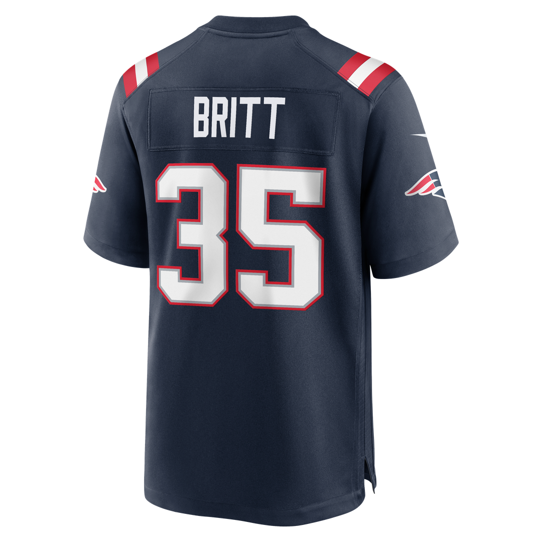 K.J. Britt New England Patriots Navy Team Game Jersey