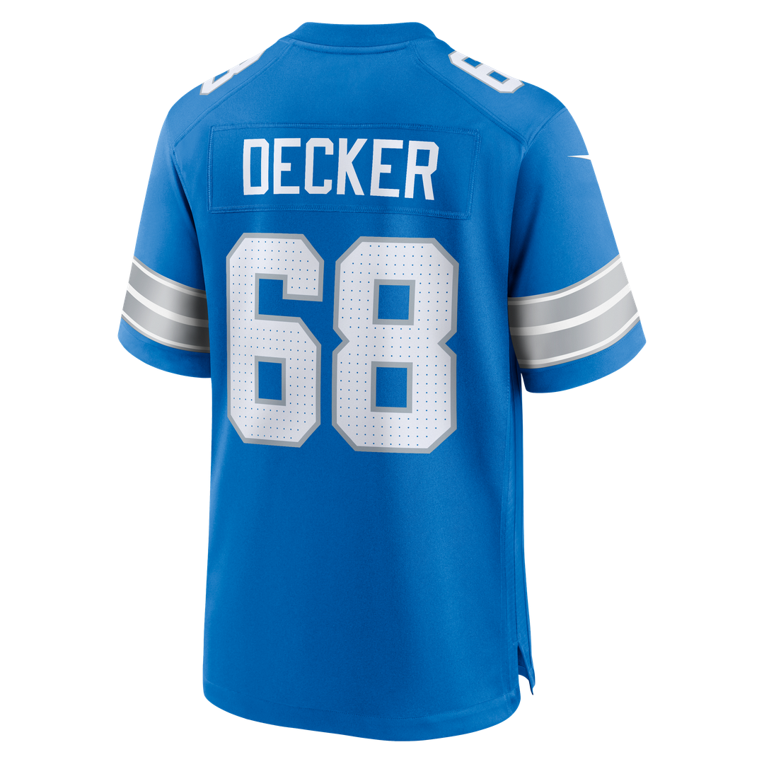 Taylor Decker Detroit Lions Blue Team Game Jersey