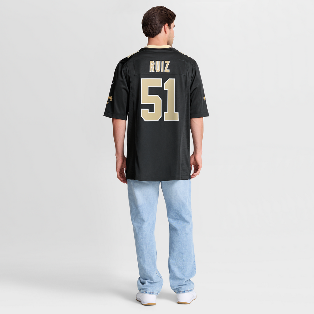 Cesar Ruiz New Orleans Saints Black Player Game Jersey