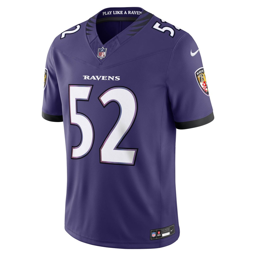 Ray Lewis Baltimore Ravens Purple Vapor F.U.S.E. Stitched Retired Limited Jersey