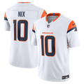 Bo Nix Denver Broncos White Vapor F.U.S.E. Stitched Limited Jersey