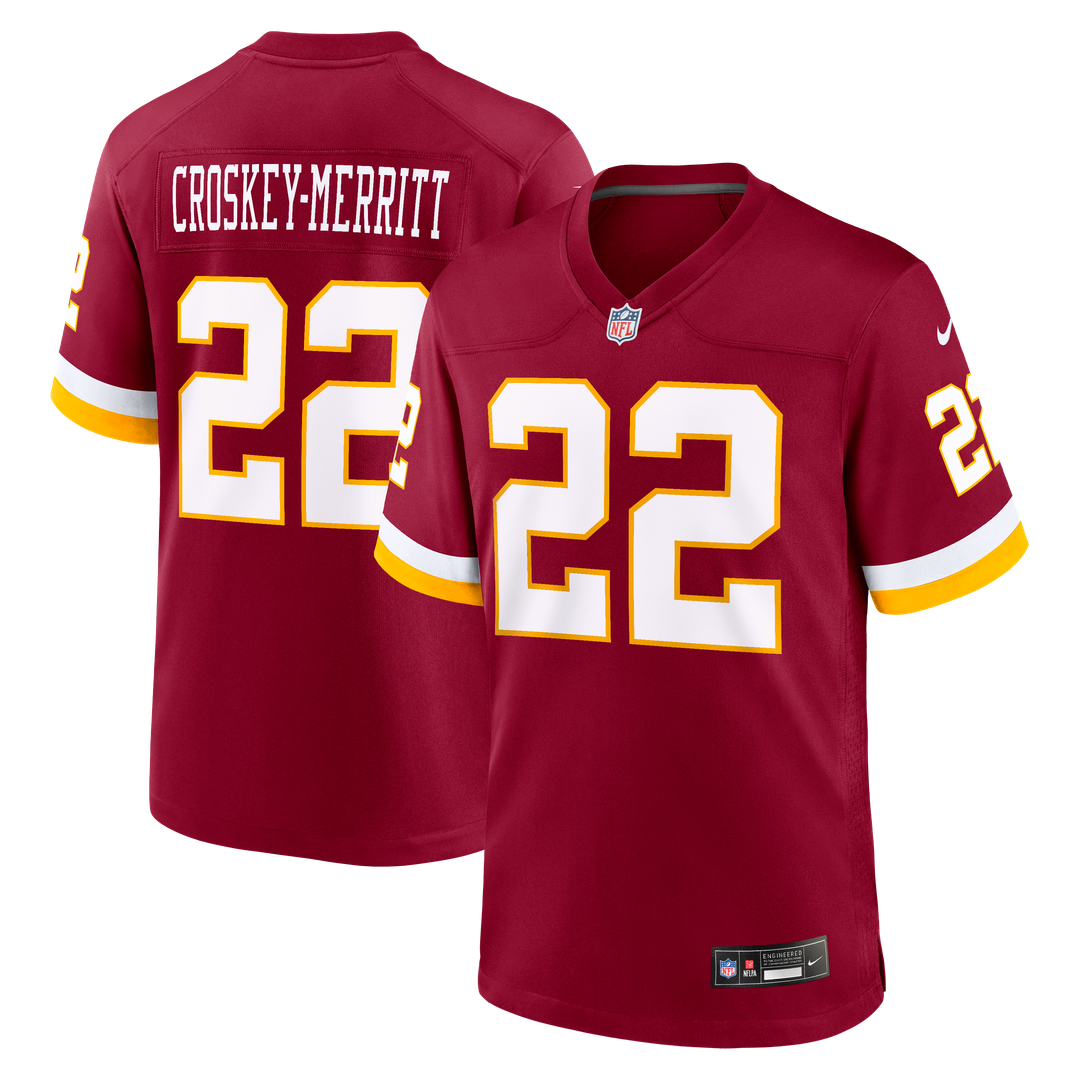 Jacory Croskey-Merritt Washington Commanders Black Hail Raiser Alternate Game Jersey