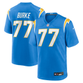 Travis Burke Los Angeles Chargers Powder Blue Team Game Jersey