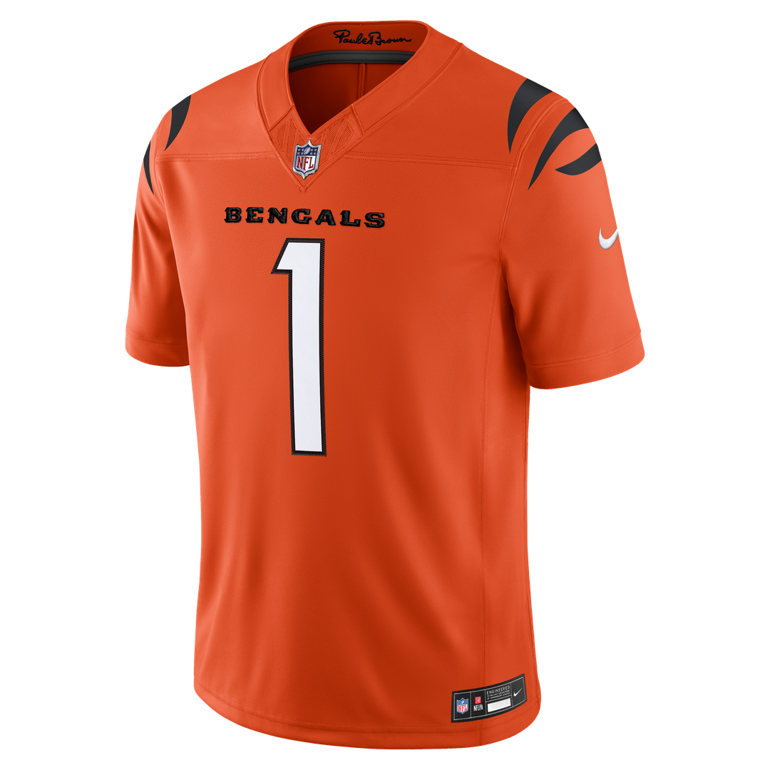 Ja'Marr Chase Cincinnati Bengals Orange Alternate Vapor F.U.S.E. Stitched Limited Jersey