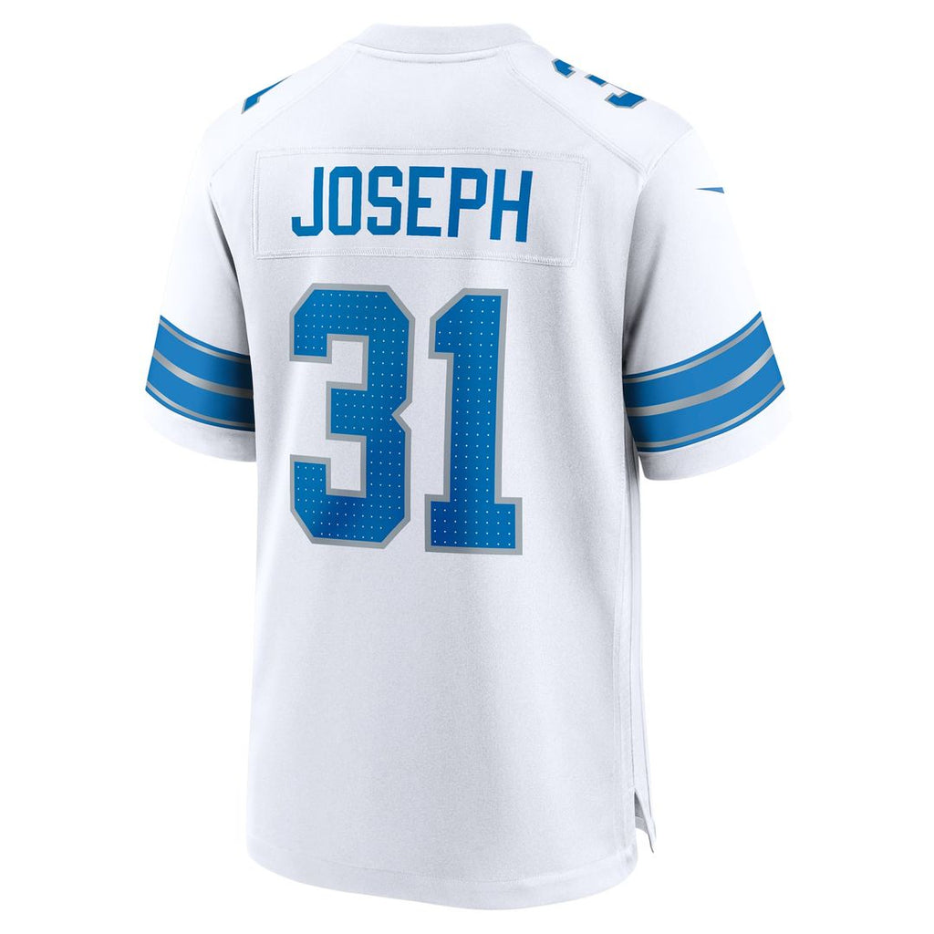 Kerby Joseph Detroit Lions White Game Jersey