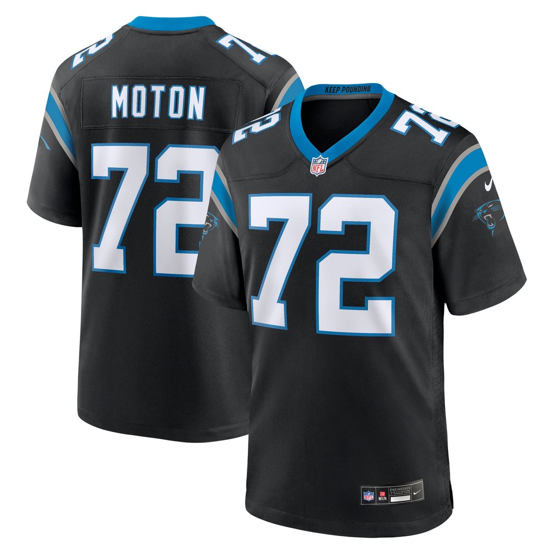 Taylor Moton Carolina Panthers Black Team Game Jersey