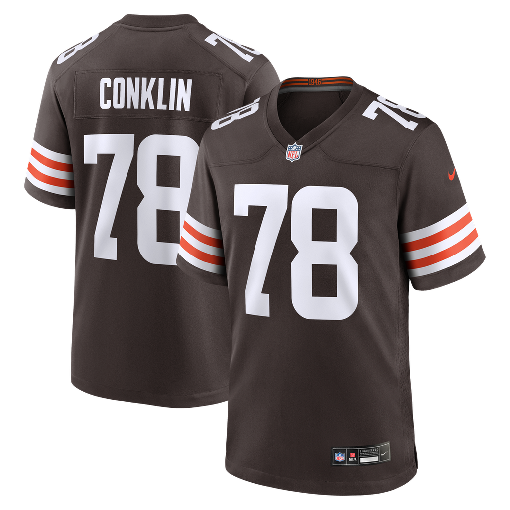 Jack Conklin Cleveland Browns Brown Team Game Jersey