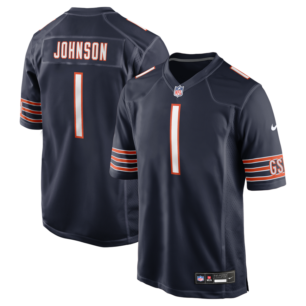 Jaylon Johnson Chicago Bears Navy Game Jersey