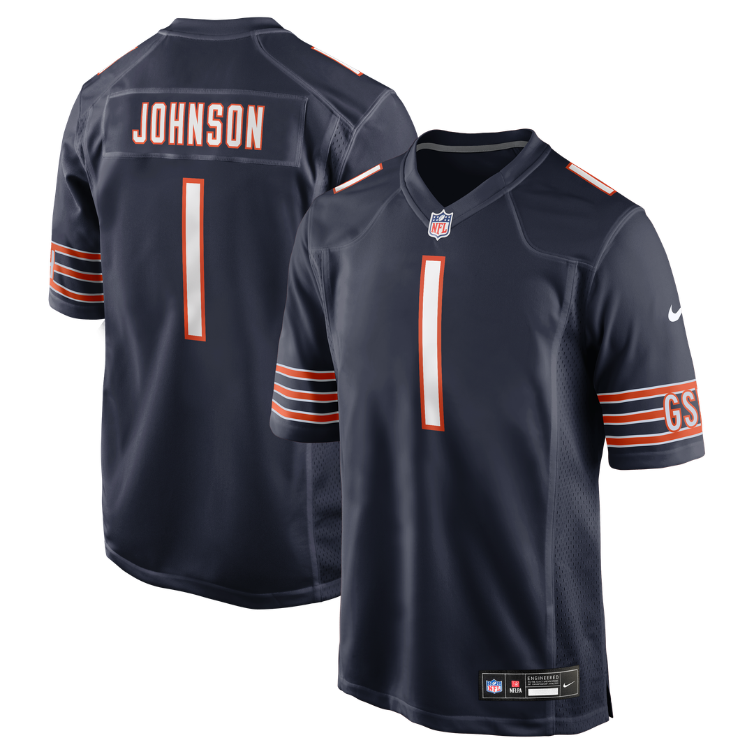 Jaylon Johnson Chicago Bears Navy Game Jersey
