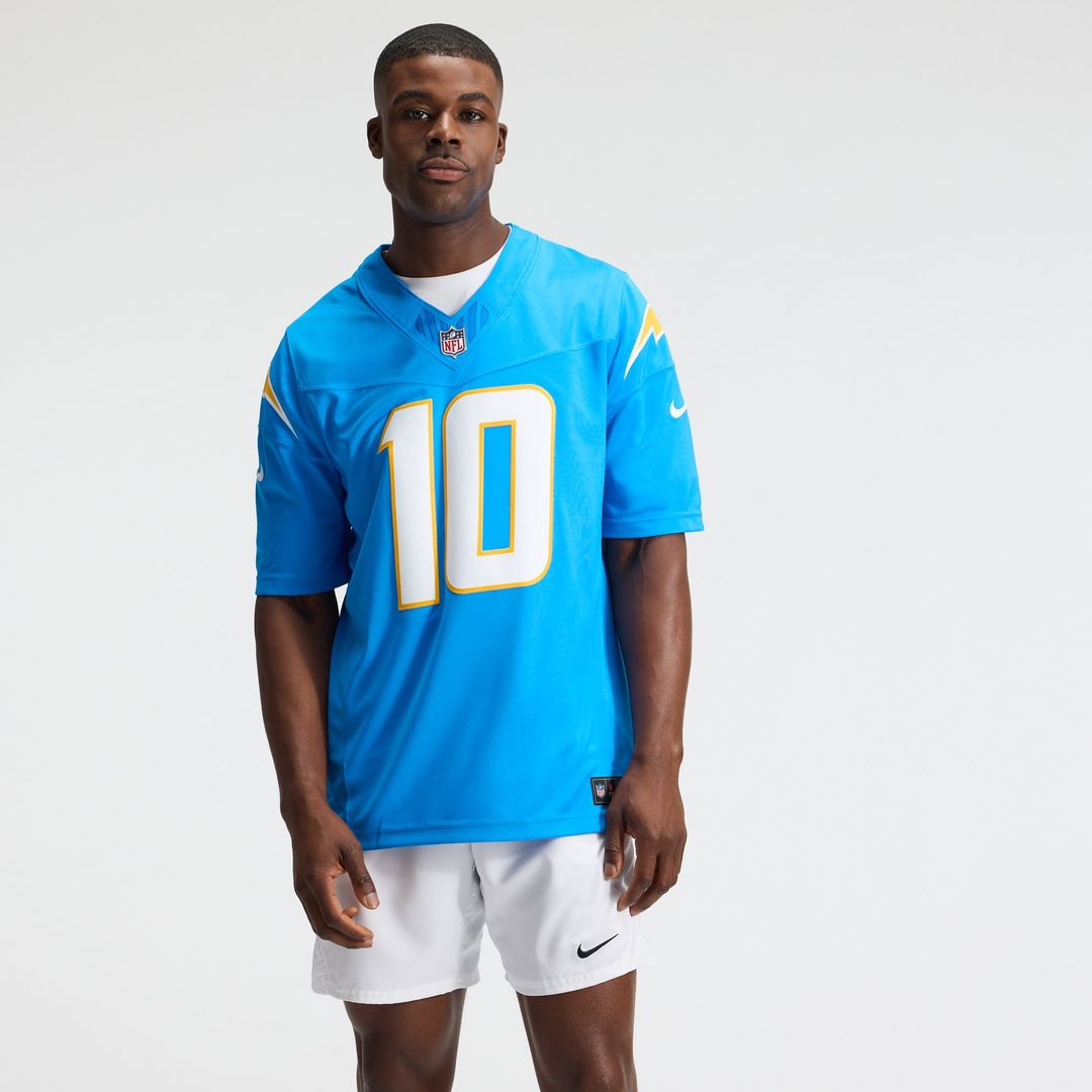 Justin Herbert Los Angeles Chargers Powder Blue Team Vapor F.U.S.E. Stitched Limited Jersey