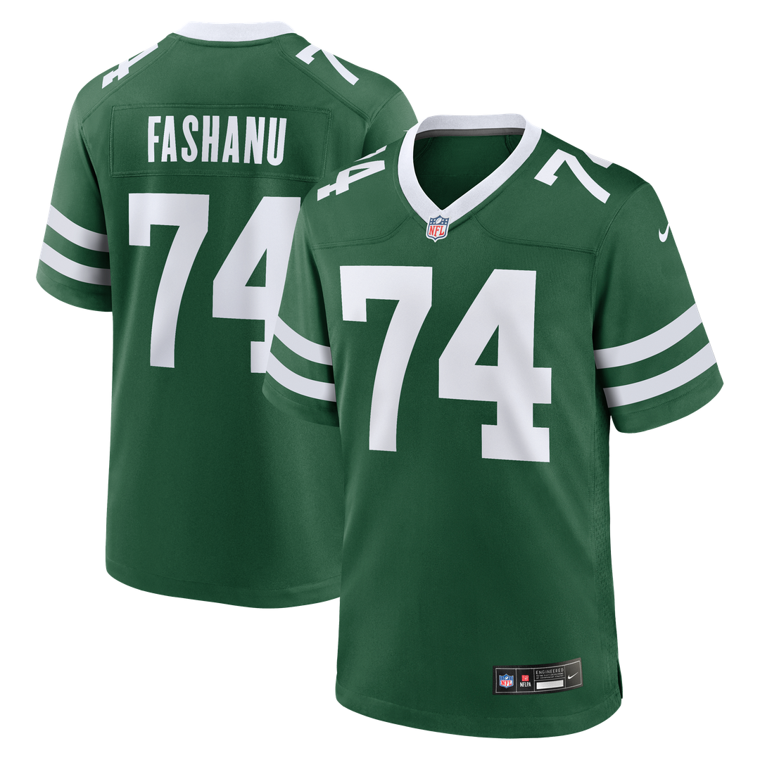 Olu Fashanu New York Jets Gotham Green Player Game Jersey