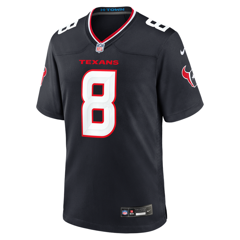 Cade Stover Houston Texans Navy Team Game Jersey