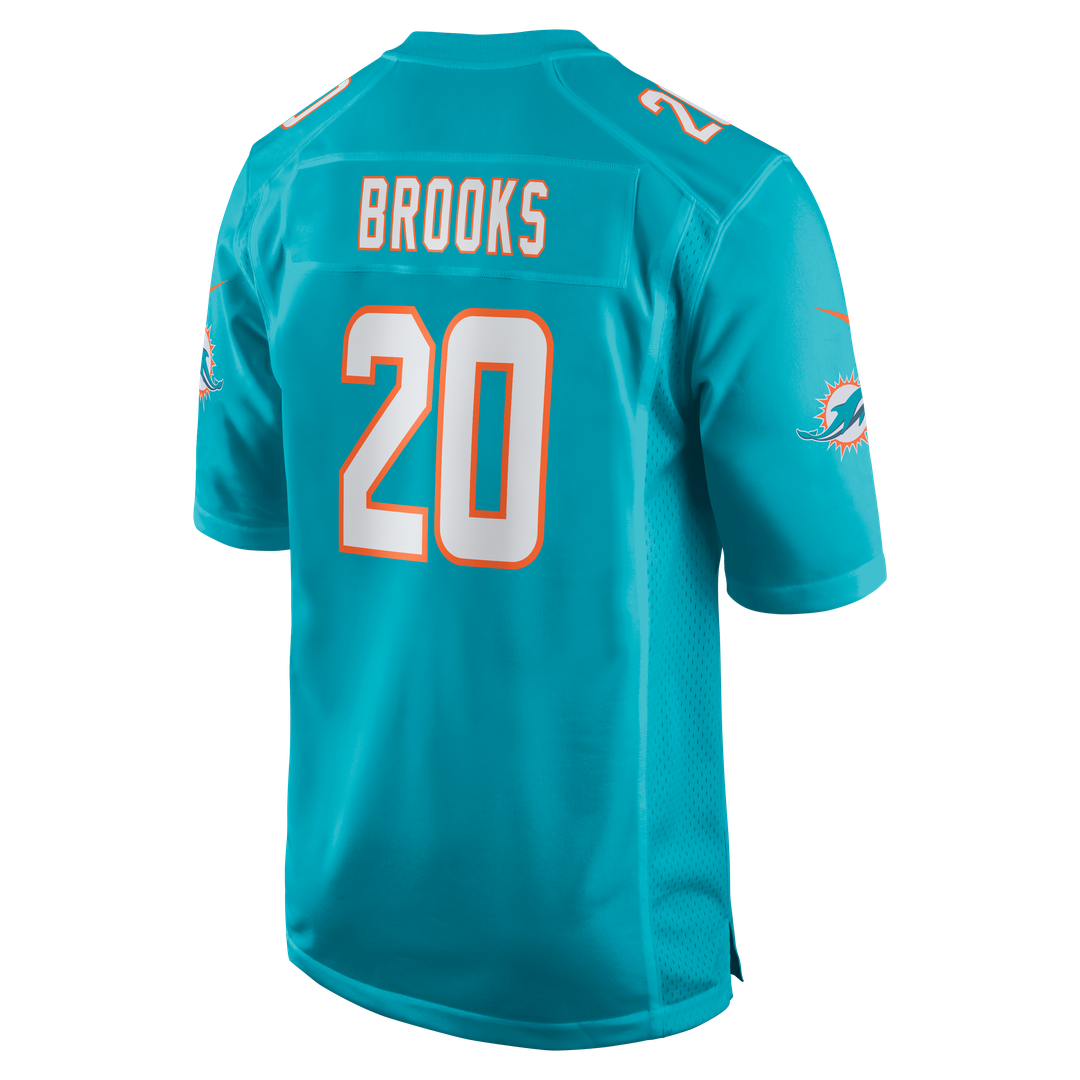 Jordyn Brooks Miami Dolphins Aqua Game Jersey