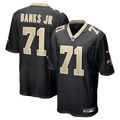 Kelvin Banks Jr. New Orleans Saints Black Game Player Jersey