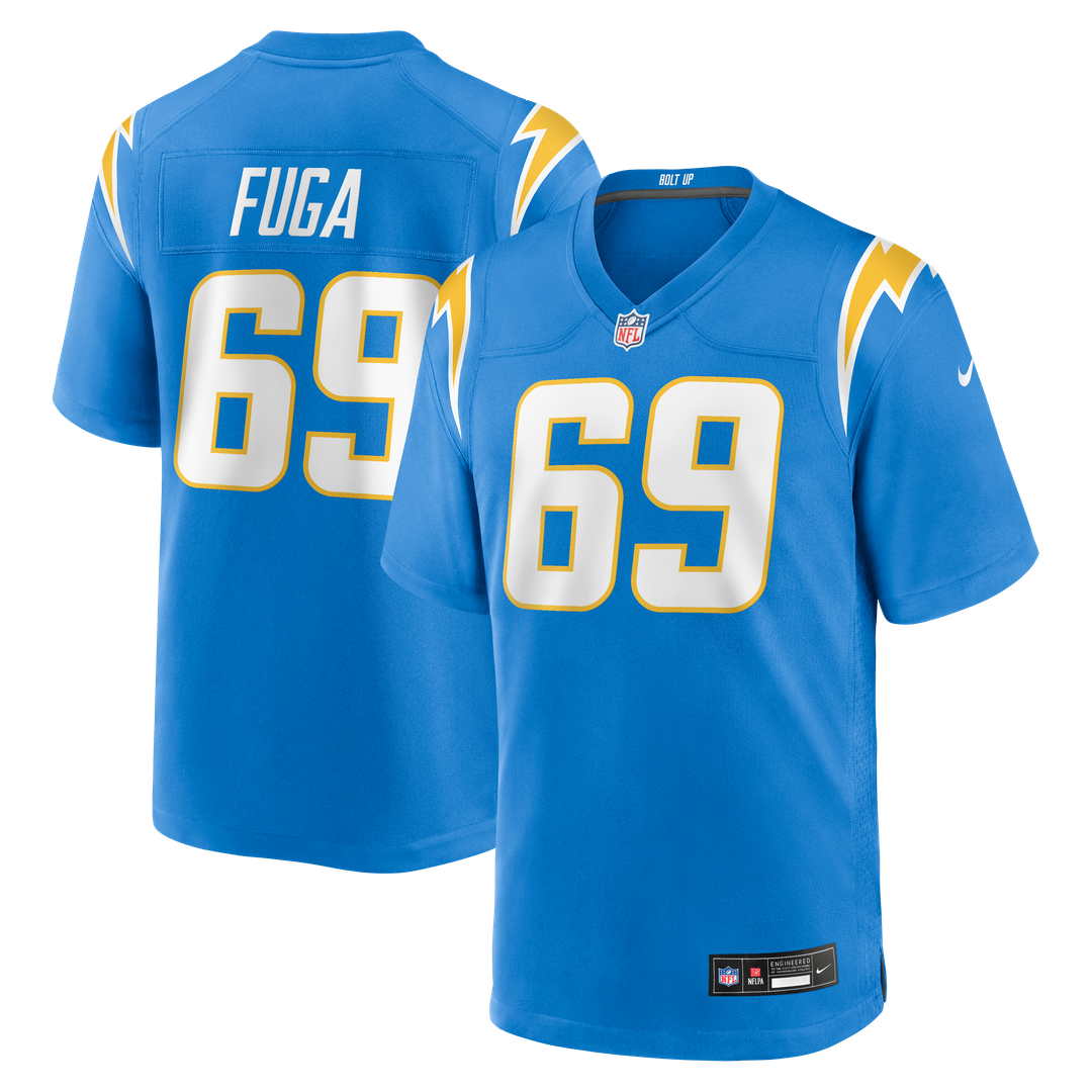 Josh Fuga Los Angeles Chargers Powder Blue Team Game Jersey