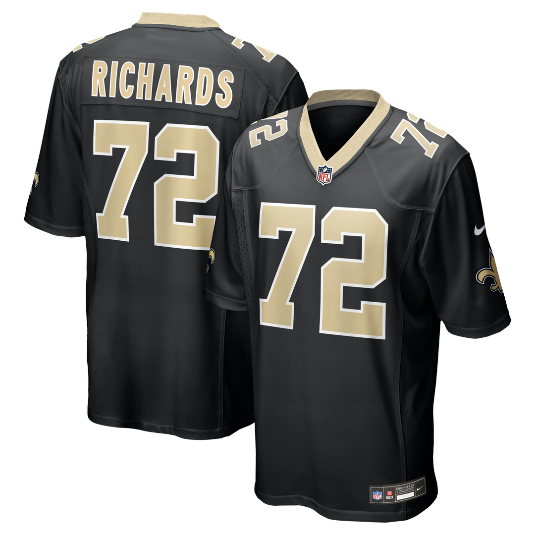 Asim Richards New Orleans Saints Black Team Game Jersey
