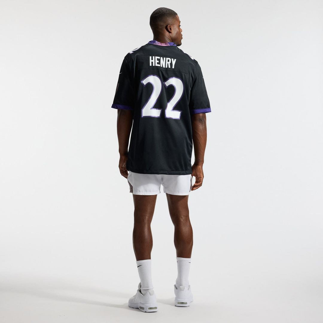 Derrick Henry Baltimore Ravens Black Alternate Game Jersey