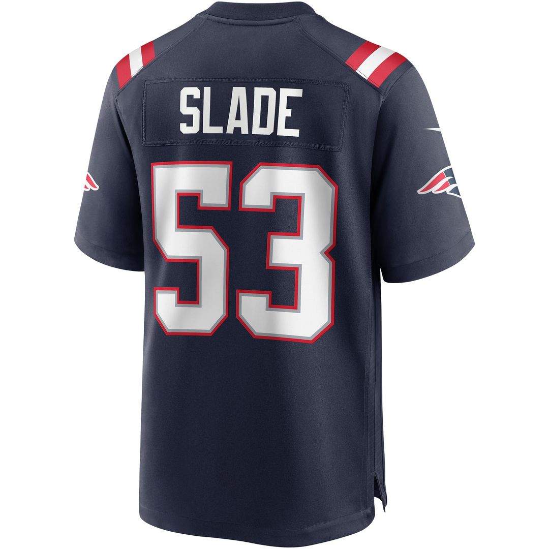 Chris Slade New England Patriots Navy Game Retired Player Jersey