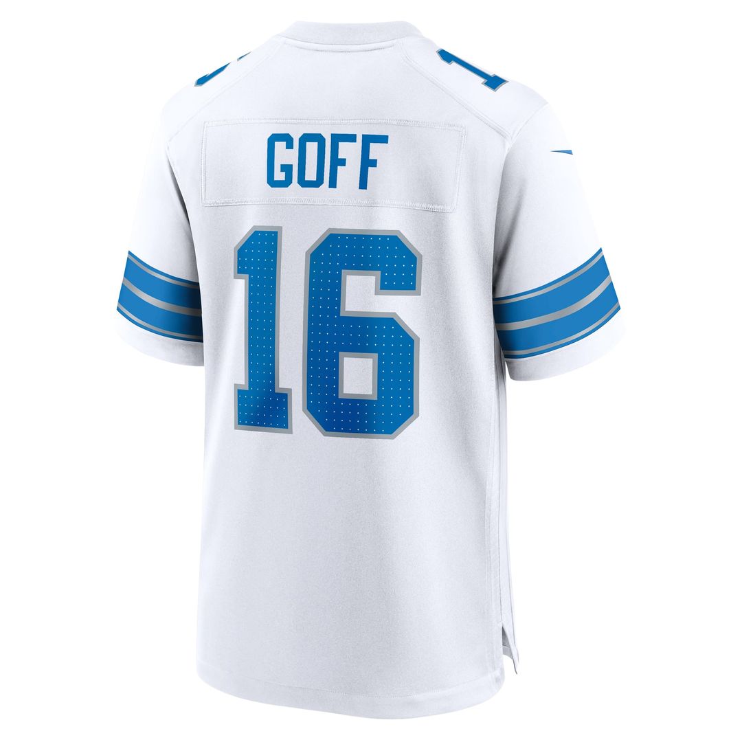 Jared Goff Detroit Lions White Game Jersey