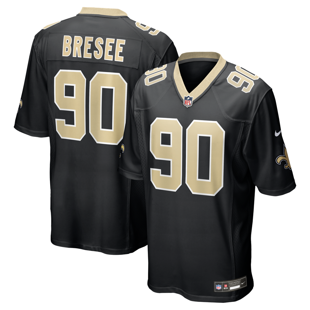Bryan Bresee New Orleans Saints Black Game Jersey