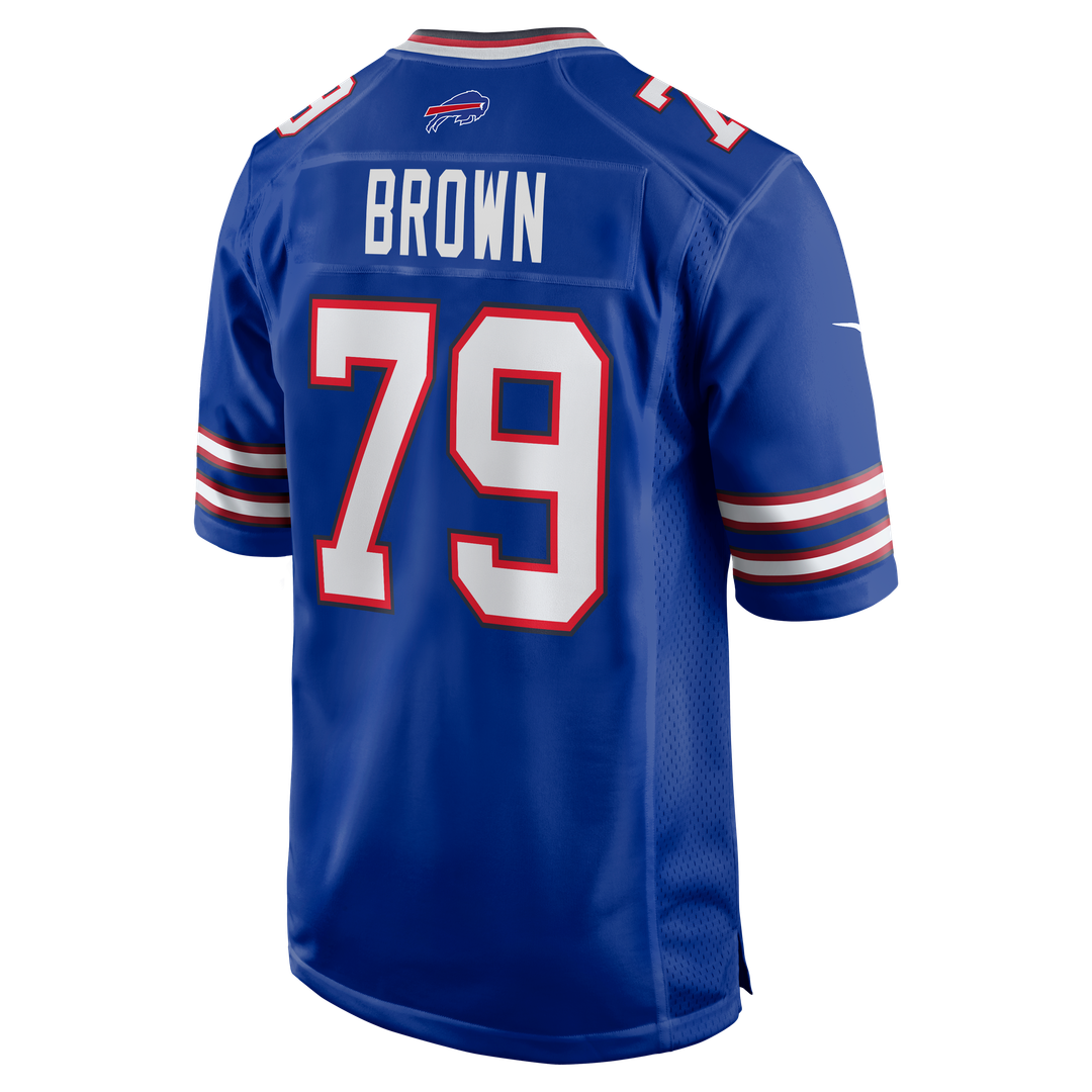Ruben Brown Buffalo Bills Royal Game Retired Player Jersey