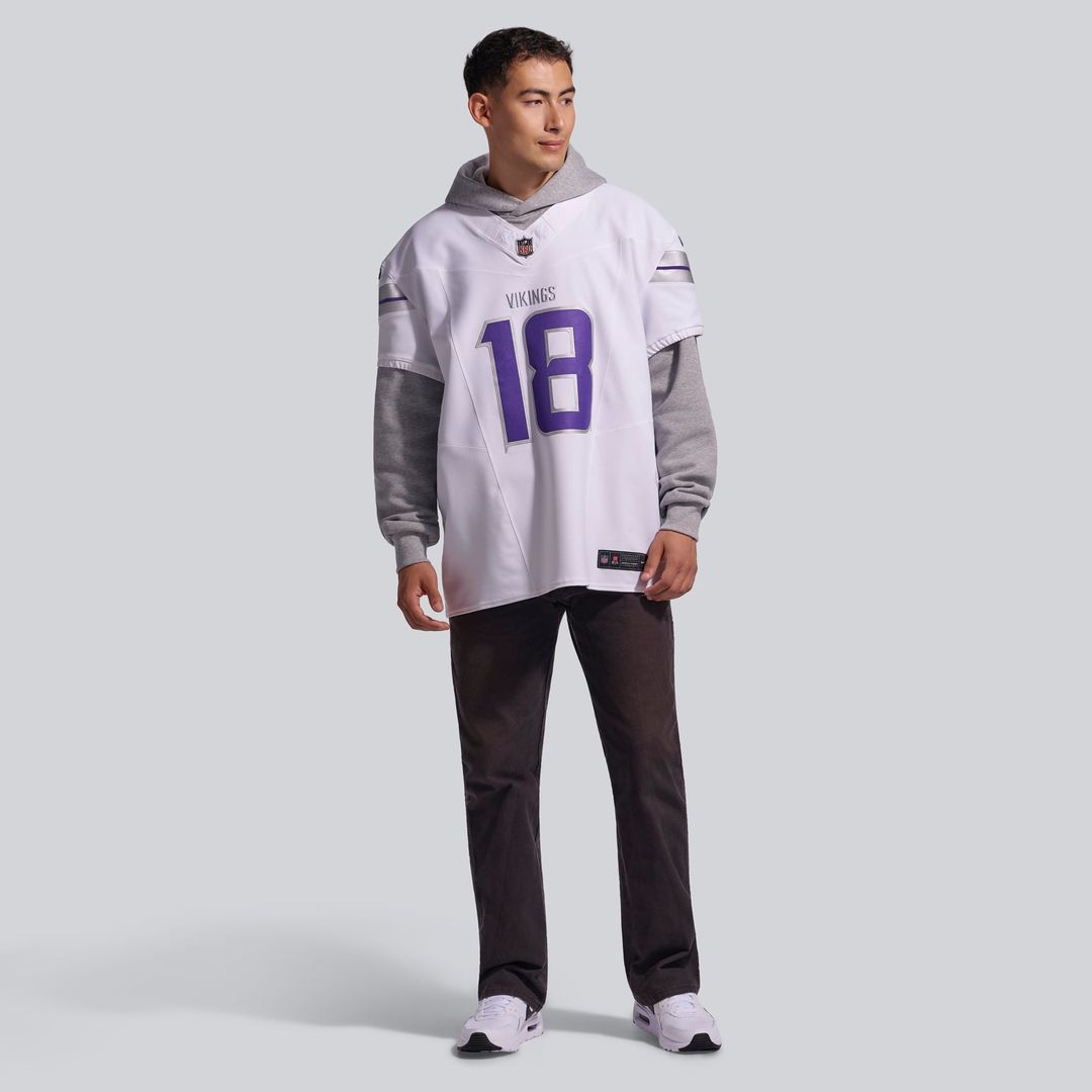 Justin Jefferson Minnesota Vikings White Alternate Vapor F.U.S.E. Elite Player Jersey