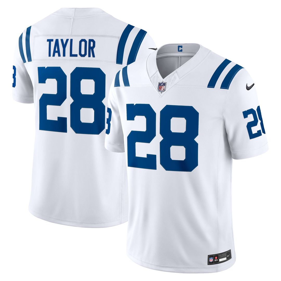 Jonathan Taylor Indianapolis Colts White Vapor F.U.S.E. Stitched Limited Jersey