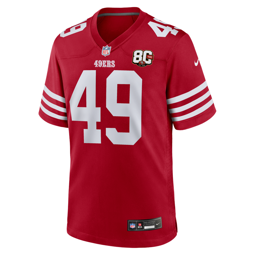 The Faithful San Francisco 49ers White 80th Anniversary Game Jersey