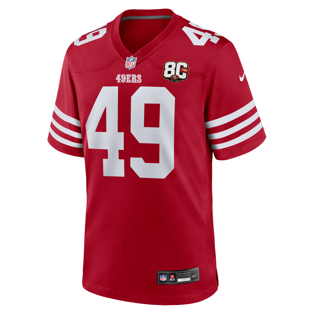 The Faithful San Francisco 49ers White 80th Anniversary Game Jersey
