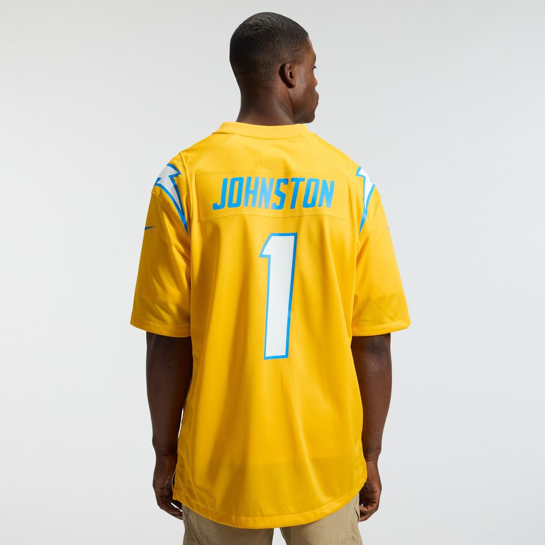 Quentin Johnston Los Angeles Chargers Gold Alternate Charger Power Game Player Jersey