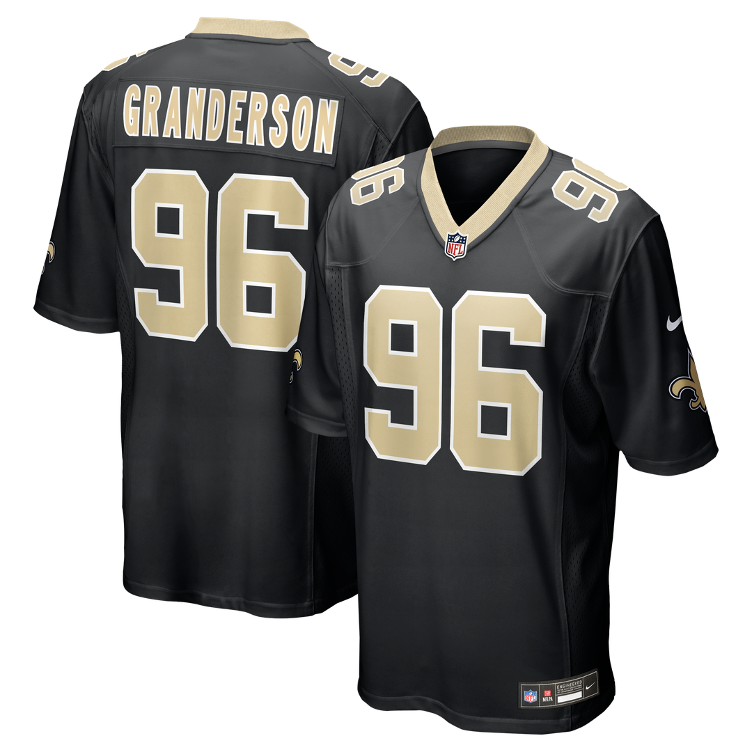 Carl Granderson New Orleans Saints Black Game Jersey
