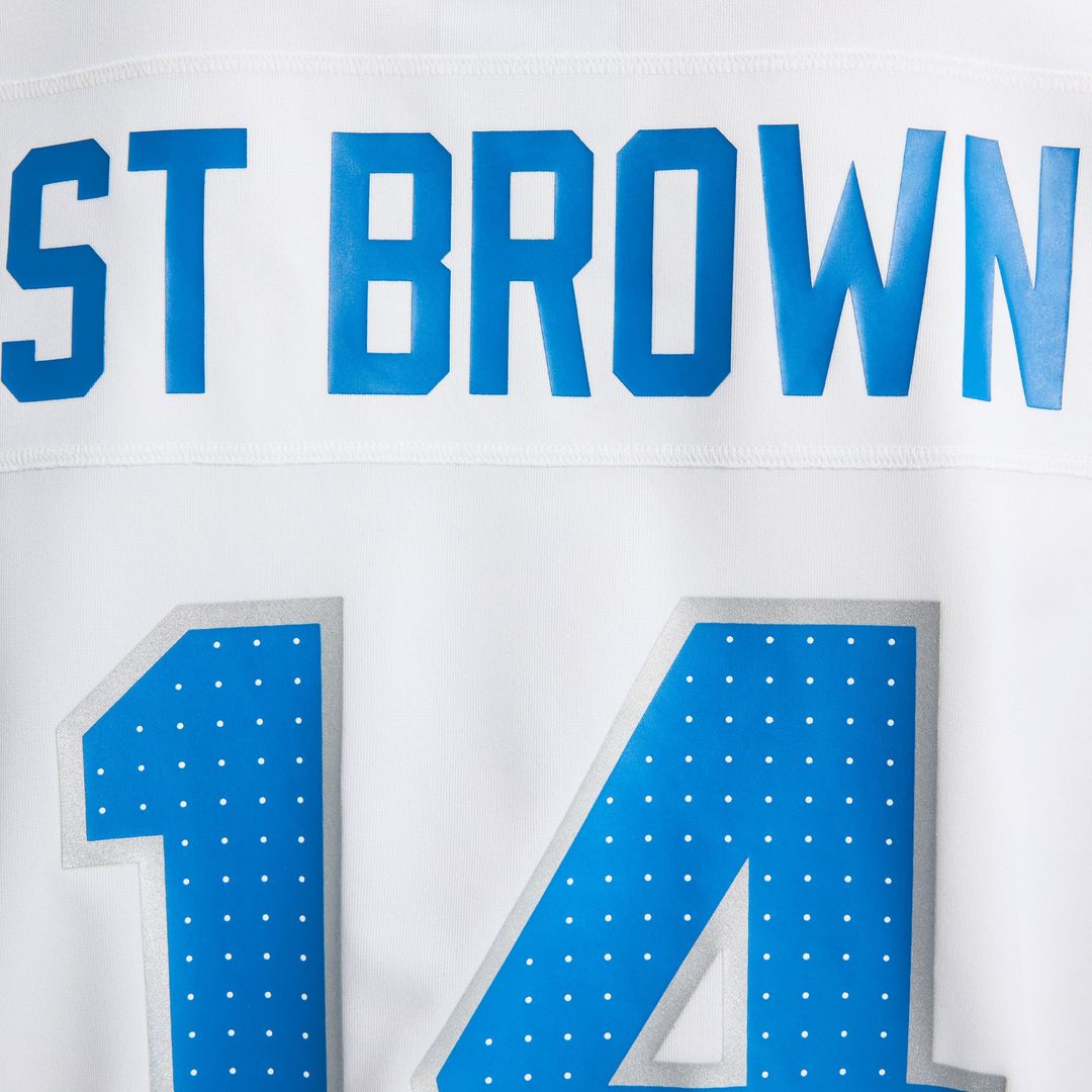 Amon-Ra St. Brown Detroit Lions Blue Game Jersey