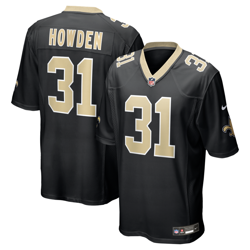 Jordan Howden New Orleans Saints Black Team Game Jersey