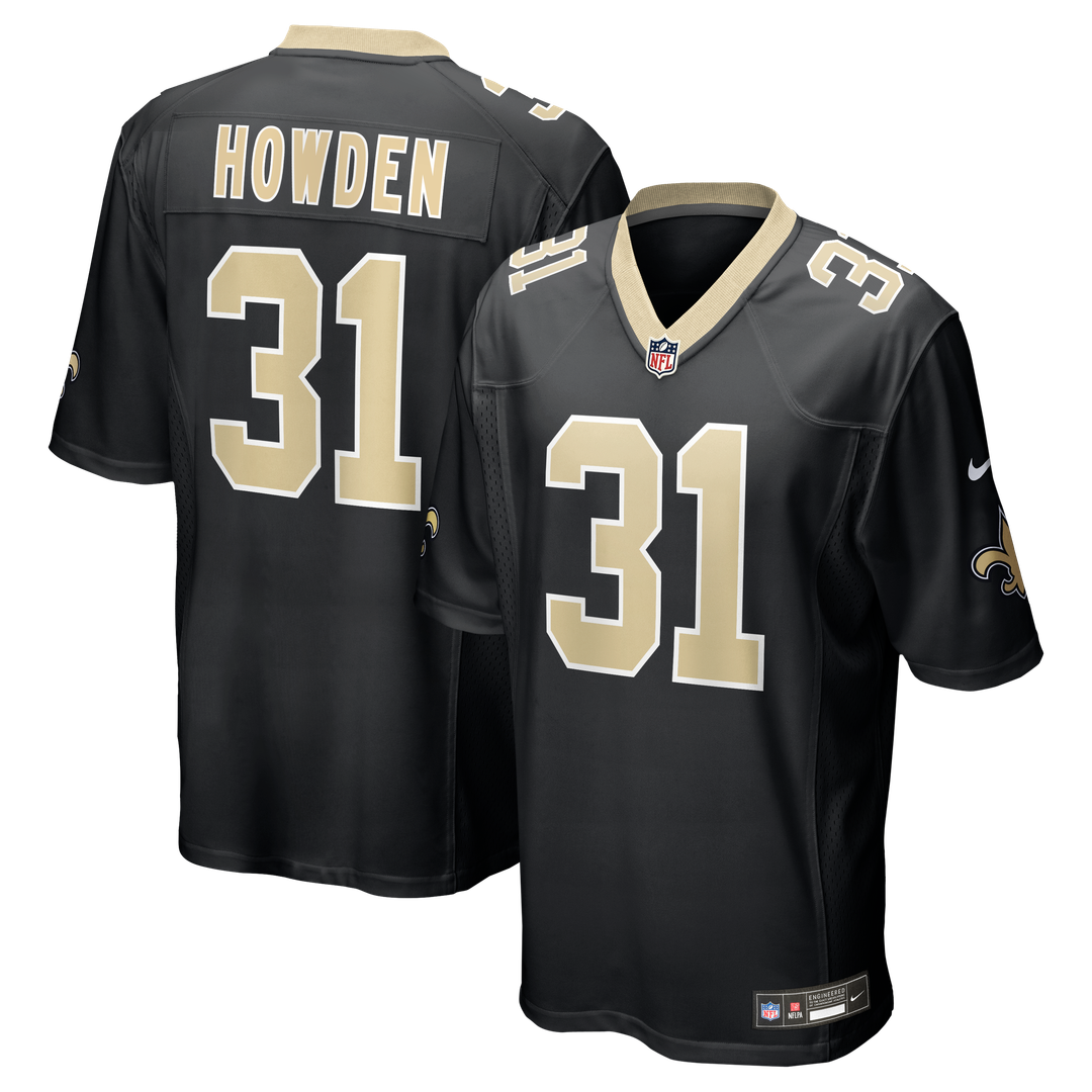 Jordan Howden New Orleans Saints Black Team Game Jersey