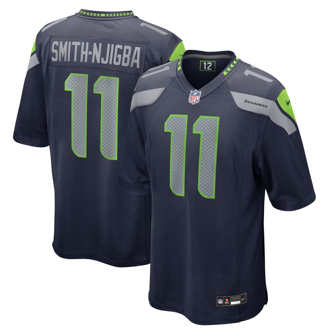 Jaxon Smith-Njigba Seattle Seahawks Royal Throwback Player Game Jersey