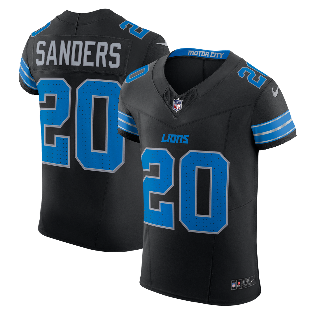Barry Sanders Detroit Lions Black Alternate Vapor F.U.S.E. Elite Jersey