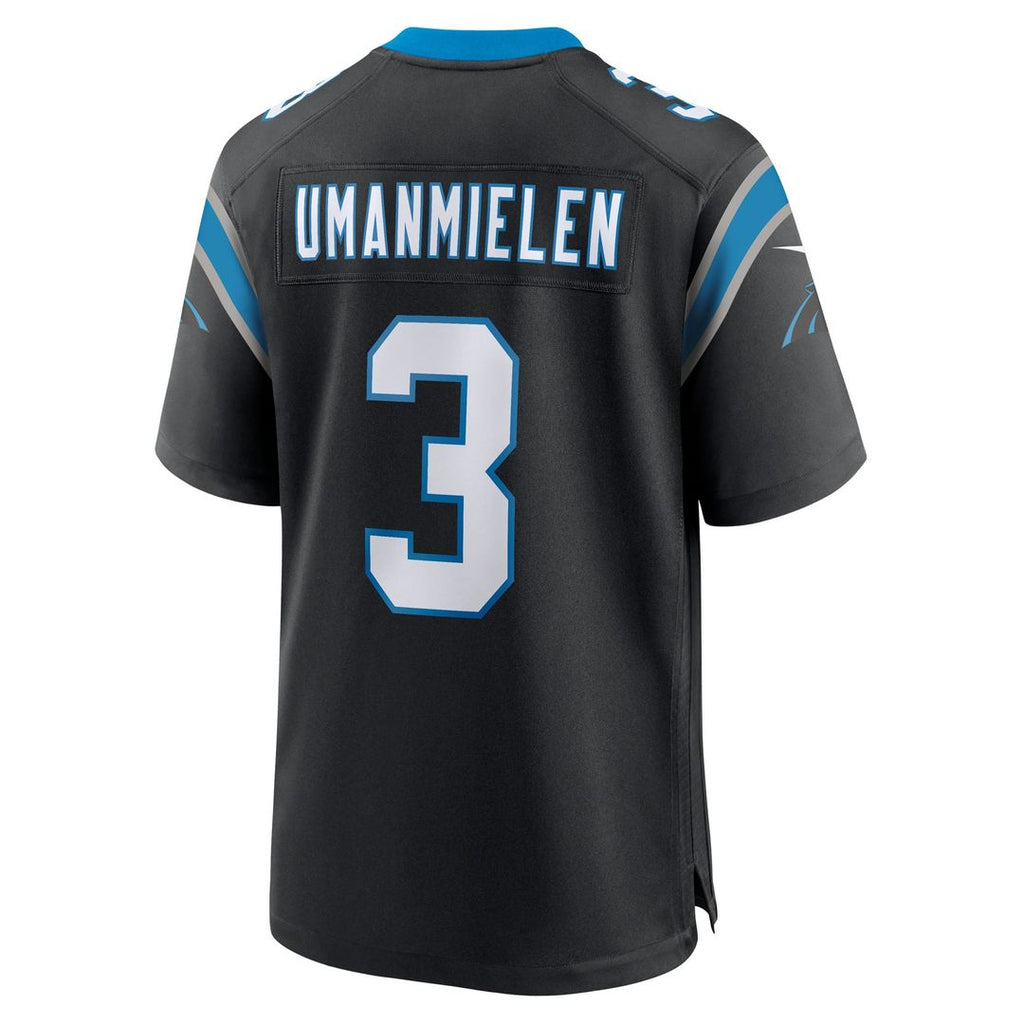 Princely Umanmielen Carolina Panthers Black Team Game Jersey
