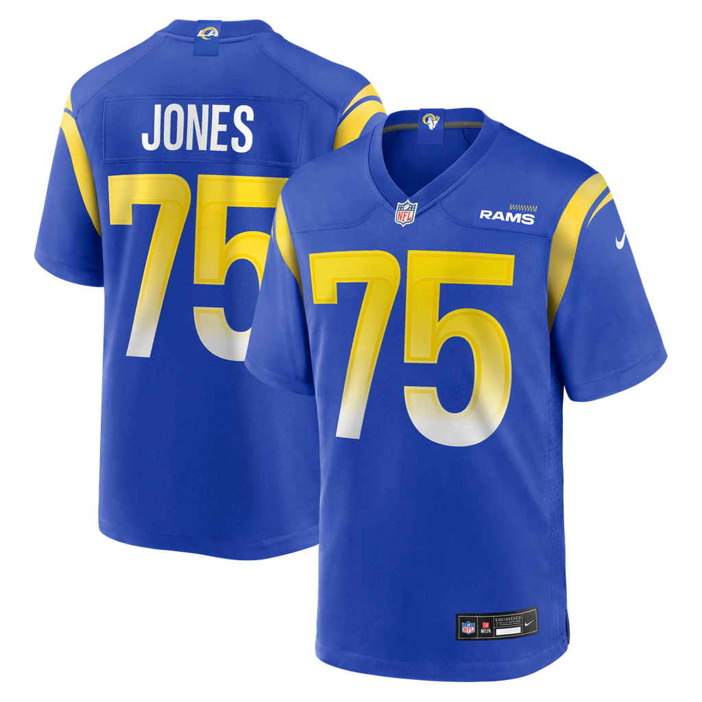 Deacon Jones Los Angeles Rams Royal Game Retired Player Jersey
