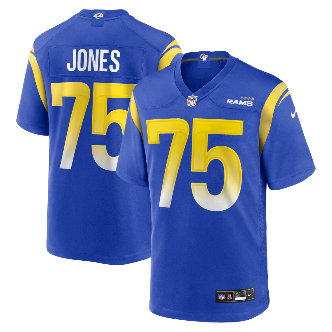 Deacon Jones Los Angeles Rams Royal Game Retired Player Jersey