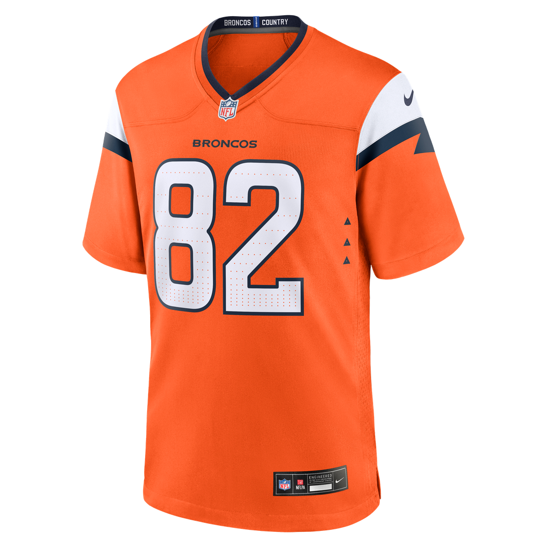 Adam Trautman Denver Broncos Orange Team Game Jersey