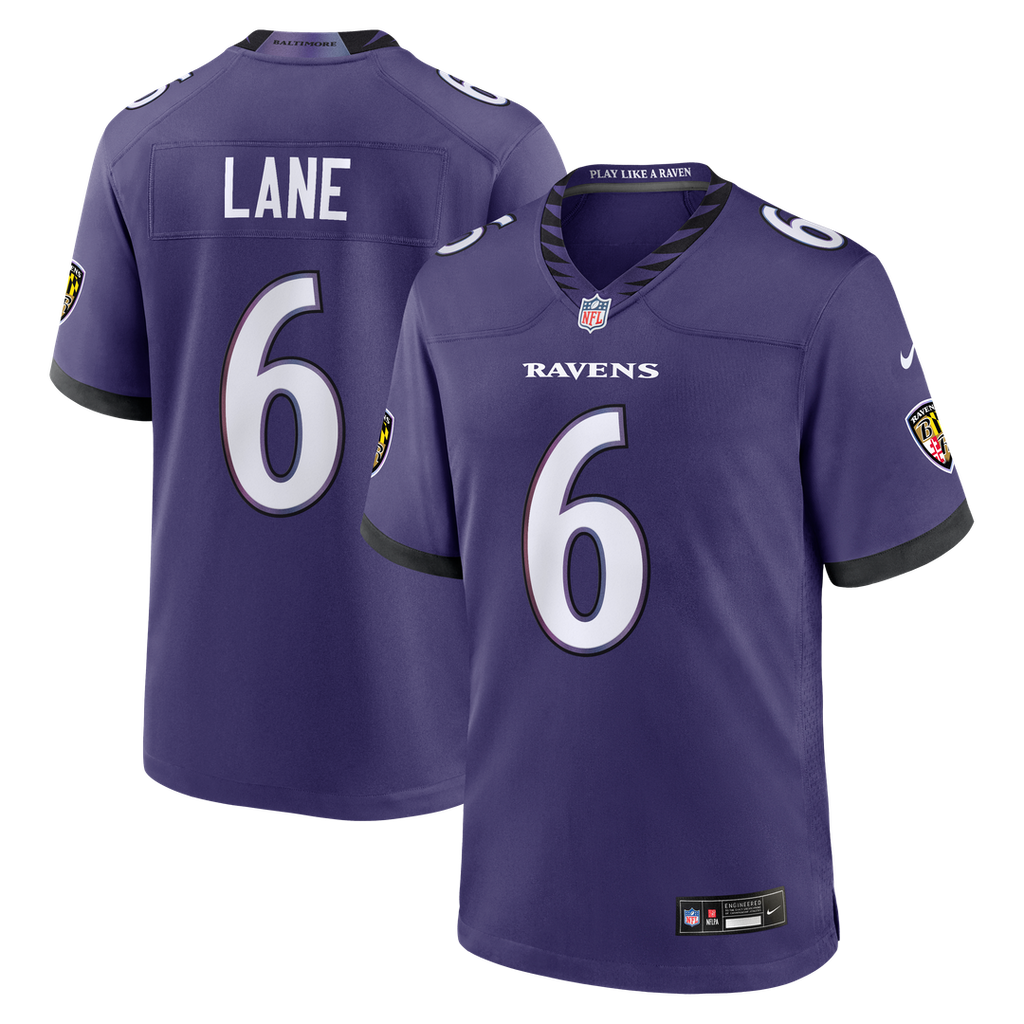 Ja'Kobi Lane Baltimore Ravens Purple Team Game Jersey