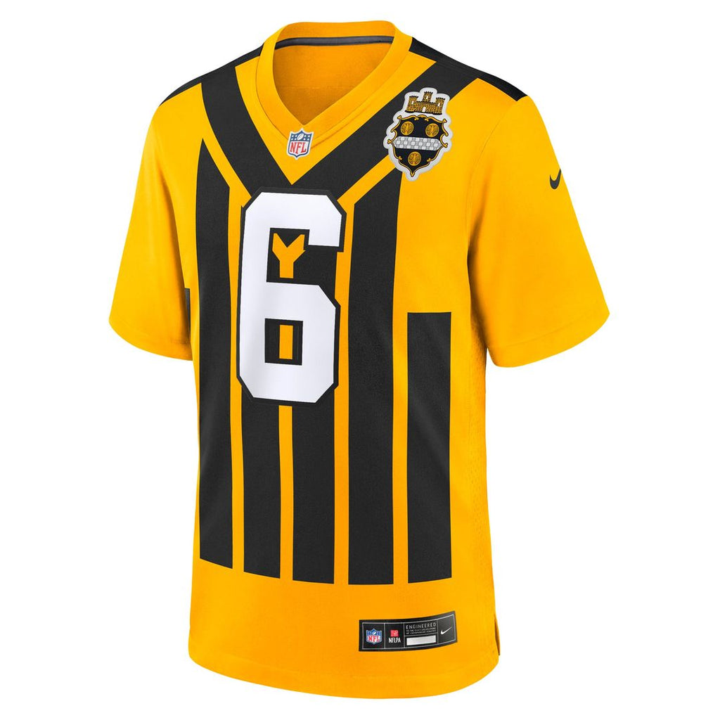 Patrick Queen Pittsburgh Steelers Gold Alternate 1933 Throwback Game Jersey