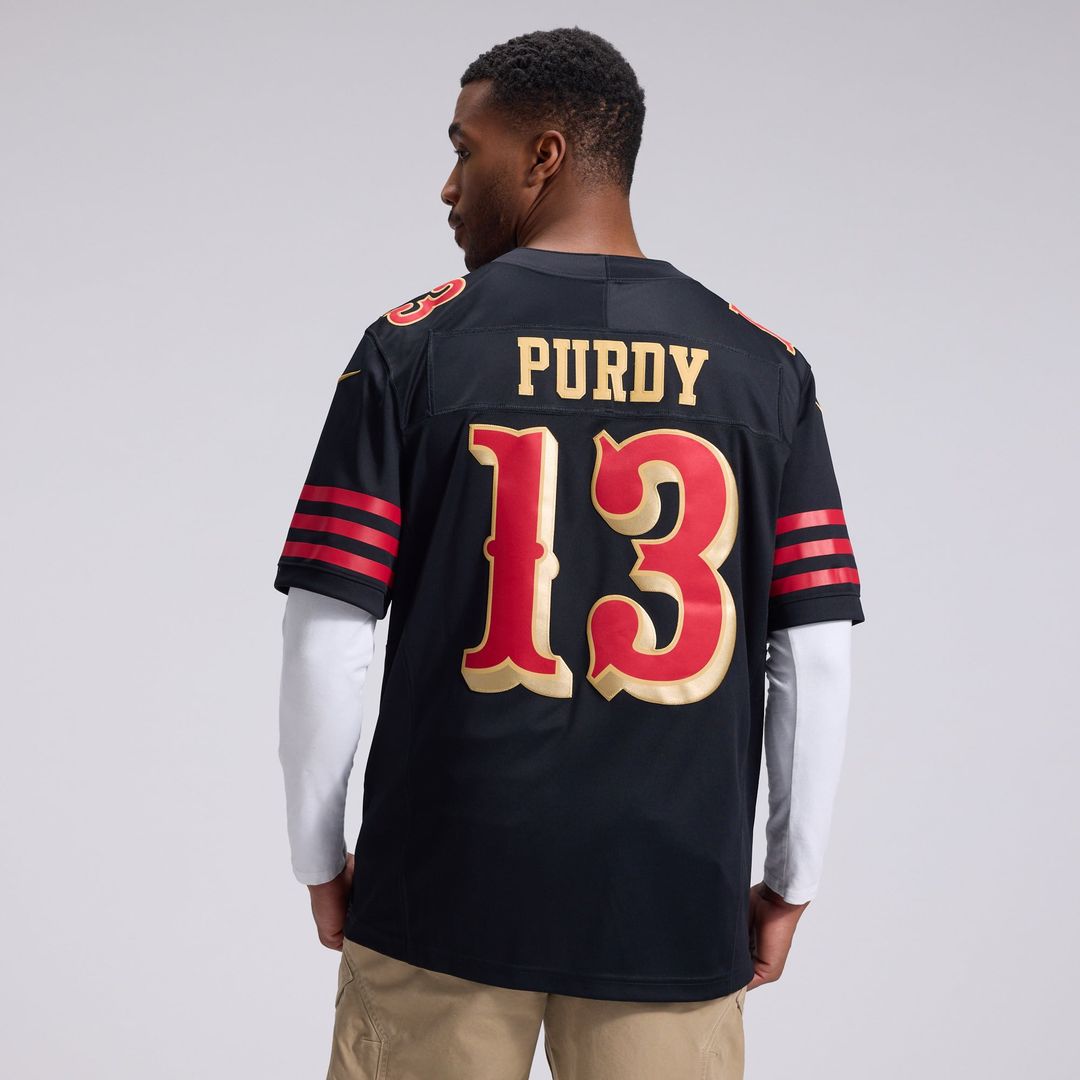 Brock Purdy San Francisco 49ers Black Rivalries Collection Stitched Limited Jersey