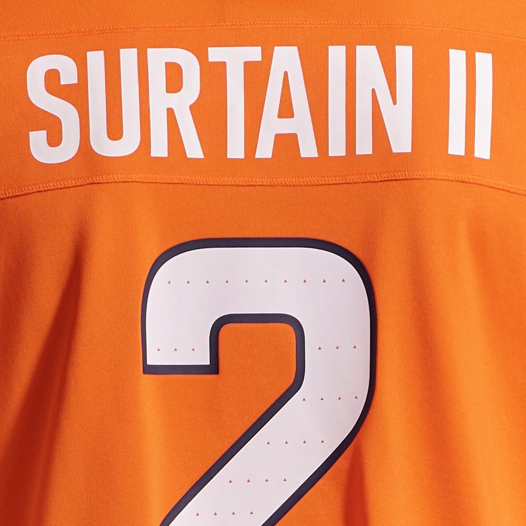 Patrick Surtain II Denver Broncos Orange Team Game Jersey
