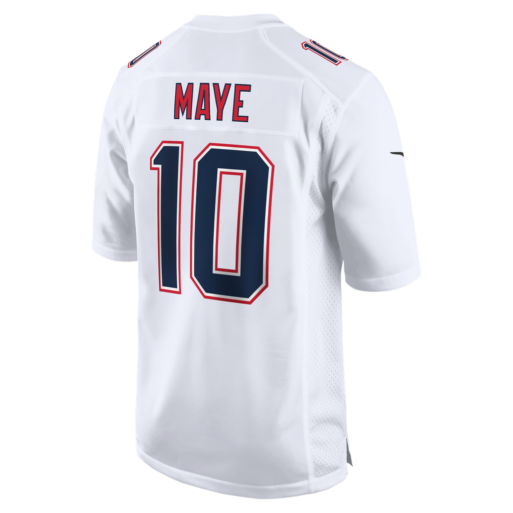 Drake Maye New England Patriots Tundra White Game Jersey