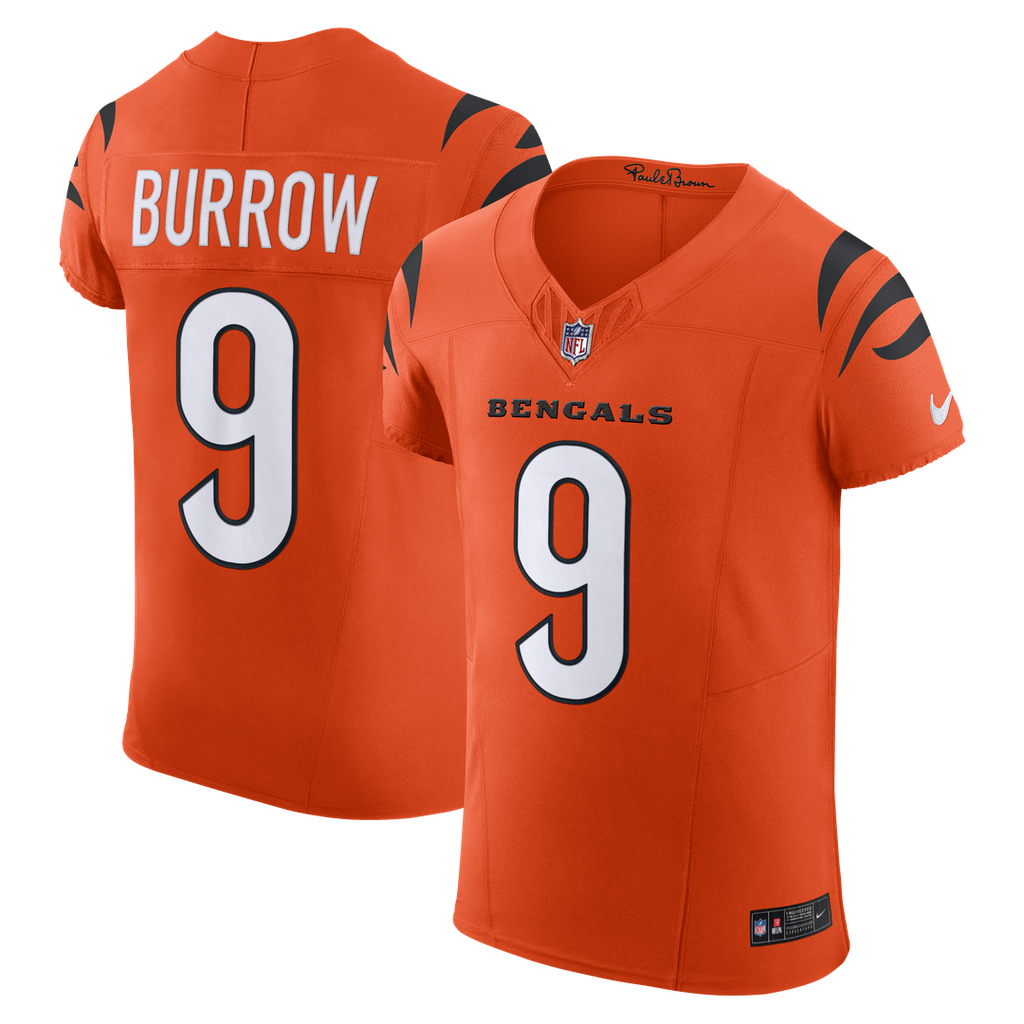 Joe Burrow Cincinnati Bengals Orange Team Vapor F.U.S.E. Elite Jersey