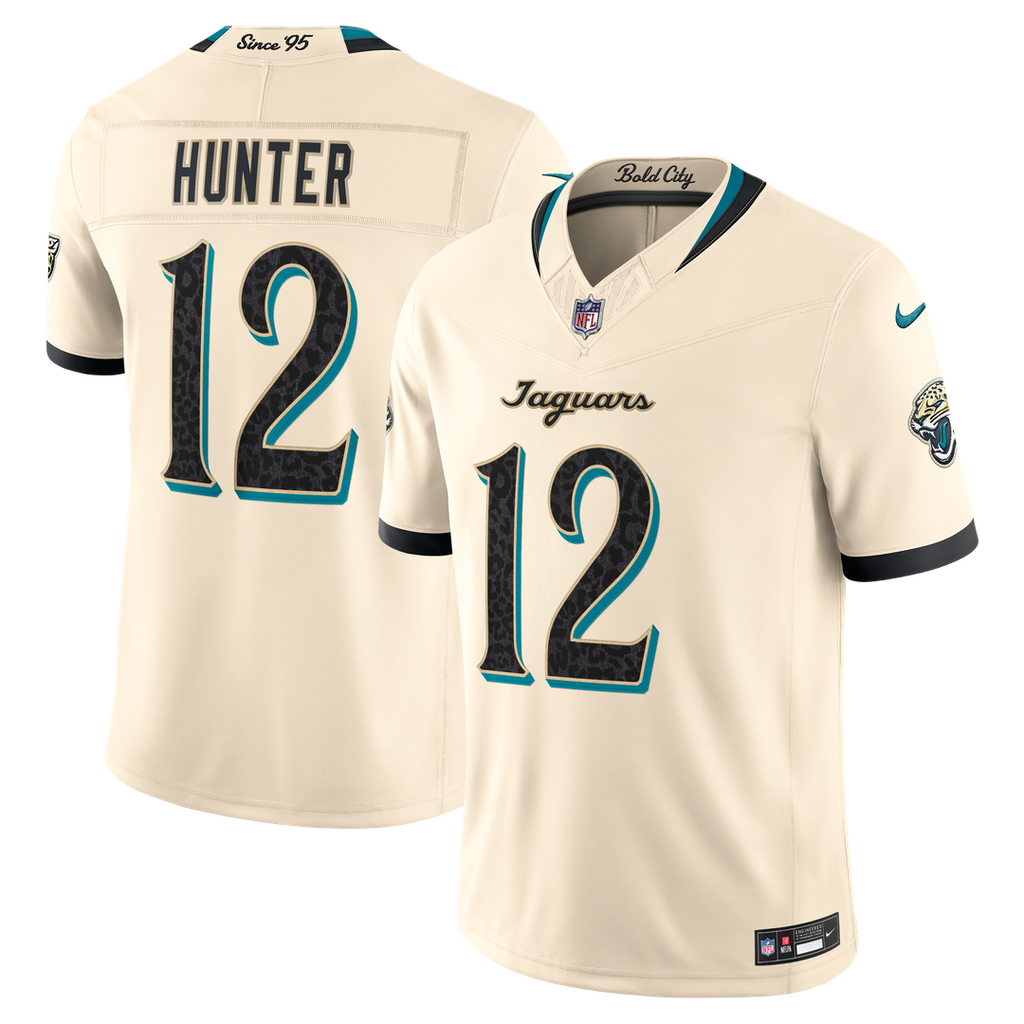 Travis Hunter Jacksonville Jaguars Natural 2026 Rivalries Collection Stitched Limited Jersey