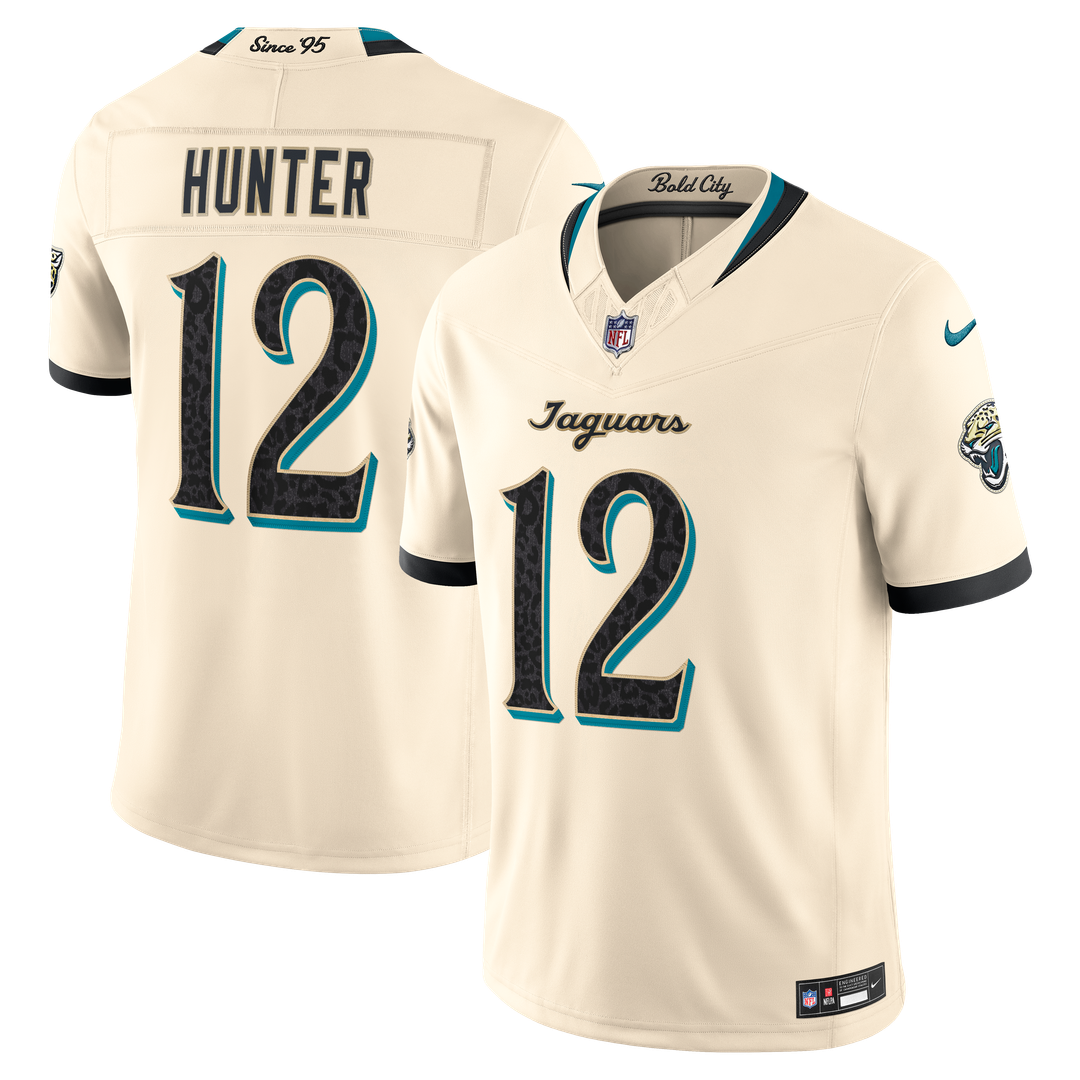 Travis Hunter Jacksonville Jaguars Natural 2026 Rivalries Collection Stitched Limited Jersey