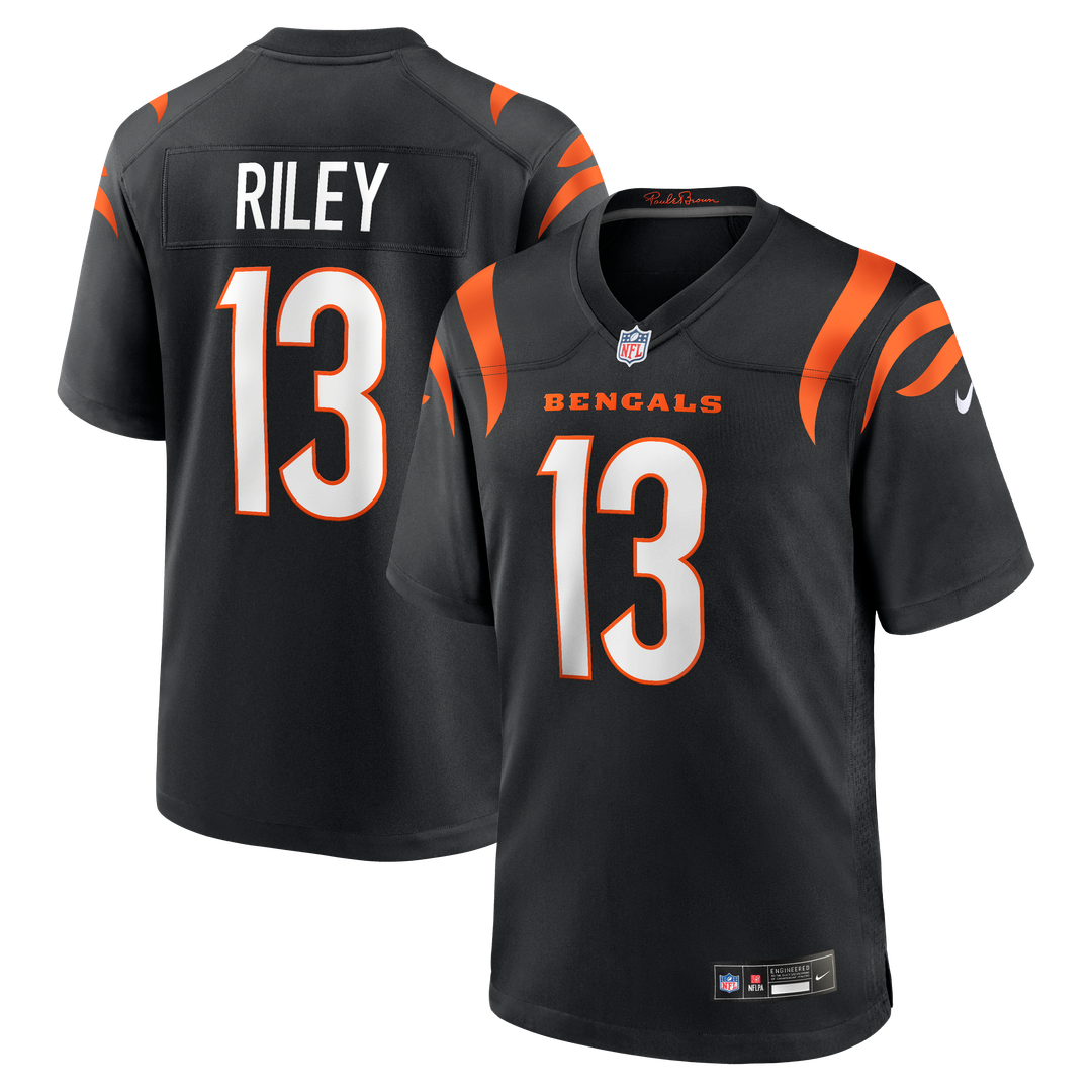 Ken Riley Cincinnati Bengals Black Retired Player Game Jersey